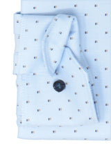 Laden Sie das Bild in den Galerie-Viewer, Marvelis Herren Businesshemd Body Fit Kent Kragen Langarm Muster Hellblau