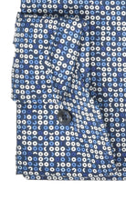 Laden Sie das Bild in den Galerie-Viewer, Marvelis Herren Businesshemd Body Fit Kent Kragen Langarm Muster Blau/Weiß