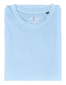 T-Shirt - Casual Fit - Rundhals - Einfarbig - Hellblau