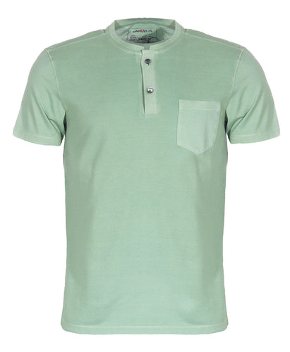 Poloshirt - Casual Fit - Stehkragen - Einfarbig - Grün