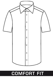 Kurzarmhemd - Comfort Fit - Einfarbig - Weiß