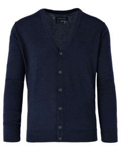 Cardigan - Casual Fit - Merino - Marine