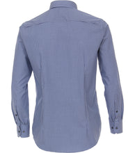 Laden Sie das Bild in den Galerie-Viewer, VENTI Herren Businesshemd Modern Fit Button-Down-Kragen Langarm Einfarbig Blau