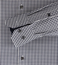 Laden Sie das Bild in den Galerie-Viewer, VENTI Herren Businesshemd Modern Fit Button-Down-Kragen Langarm Einfarbig Dunkelblau
