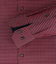 Laden Sie das Bild in den Galerie-Viewer, VENTI Herren Businesshemd Modern Fit Button-Down-Kragen Langarm Einfarbig Rot
