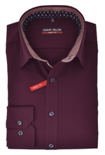 Load image into Gallery viewer, Marvelis Body Fit Hemd New Kent Kragen mit Besatz bügelleicht Uni reine Baumwolle - Lieferhemd