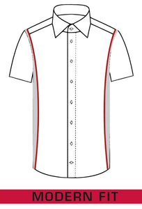 Kurzarmhemd - Modern Fit - Kurzarm - Einfarbig - Rot